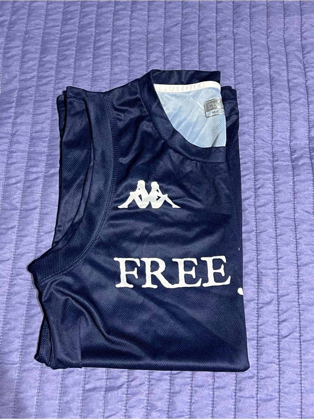 Kappa Men’s Navy Blue Sleeveless active wear White Logo size M